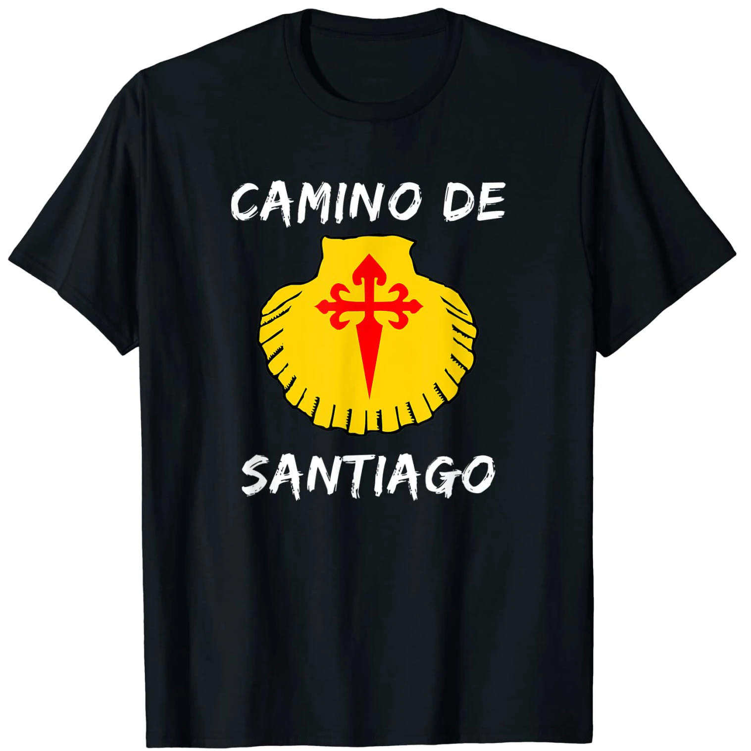 

Camino de Santiago Compostela Spain St James Way Hiker Gift T-Shirt New 100% Cotton Short Sleeve O-Neck Casual Mens T-shirt