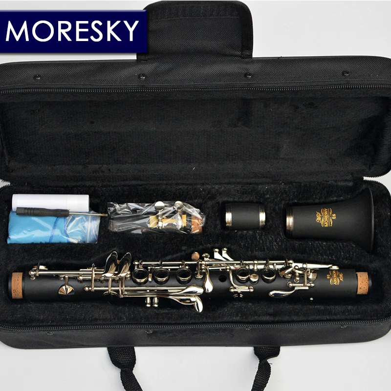 MORESKY Clarinet Eb tone soprano clarinet Hard Rubber Body Material eb E6 clarinet woodwind instrument