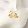 2022  Kiribati Flag Earrings for Women Girls 24K Gold Color Stainless Steel  Jewelry Gift 3