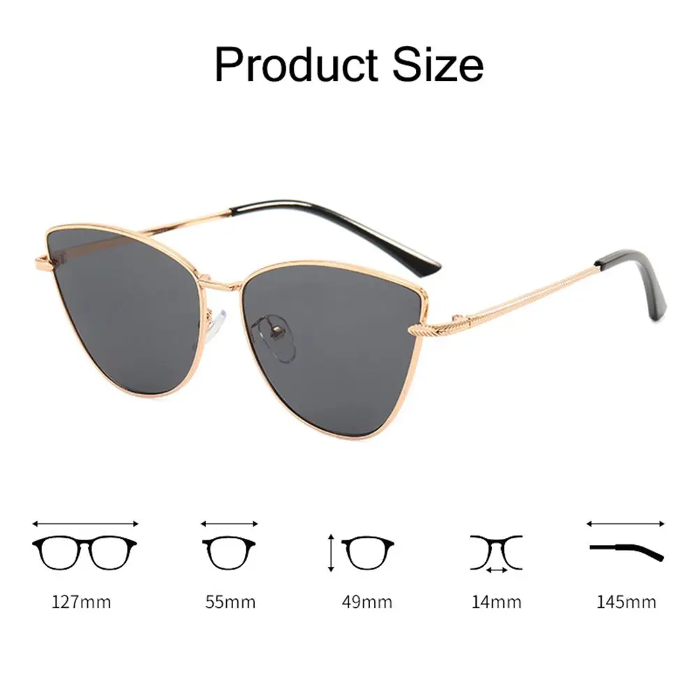 2024 Hot Fashion Oversized Vintage Cat Eye Sunglasses Women Trending Summer Driving Eyewear Shades UV400 for Lady 5