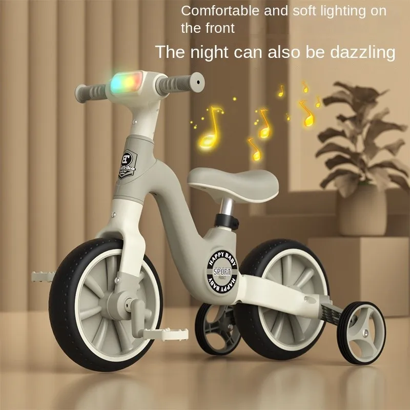 Cooya New Children's Balance Bike Multi-function Bike Boys And Girls Pedal Tricycle Music Lights A Multi-purpose Children's Car