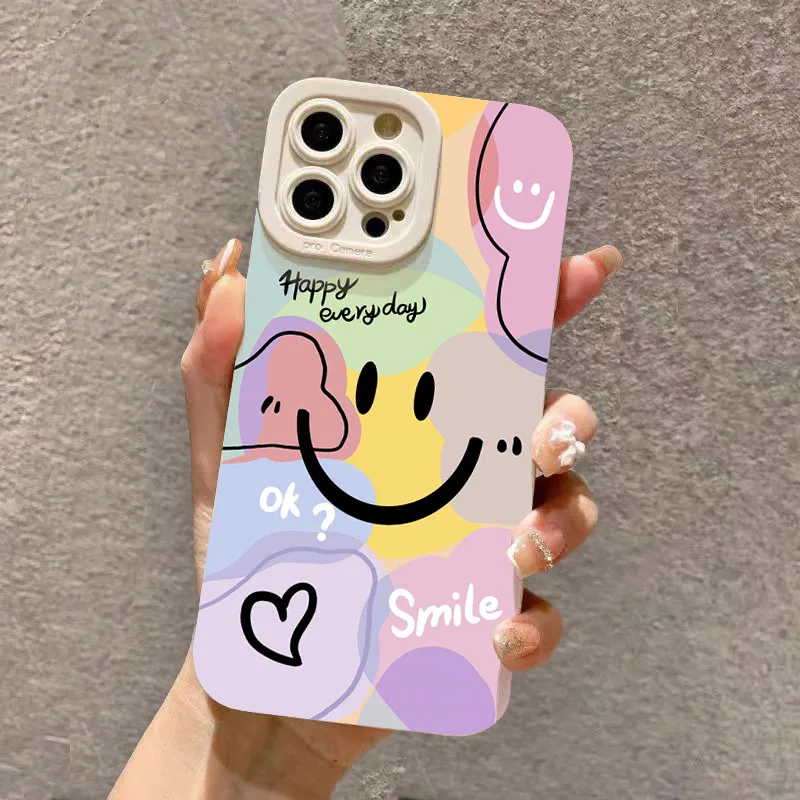 Cute Smile Heart Design Candy Soft Silicone Phone Case Cover