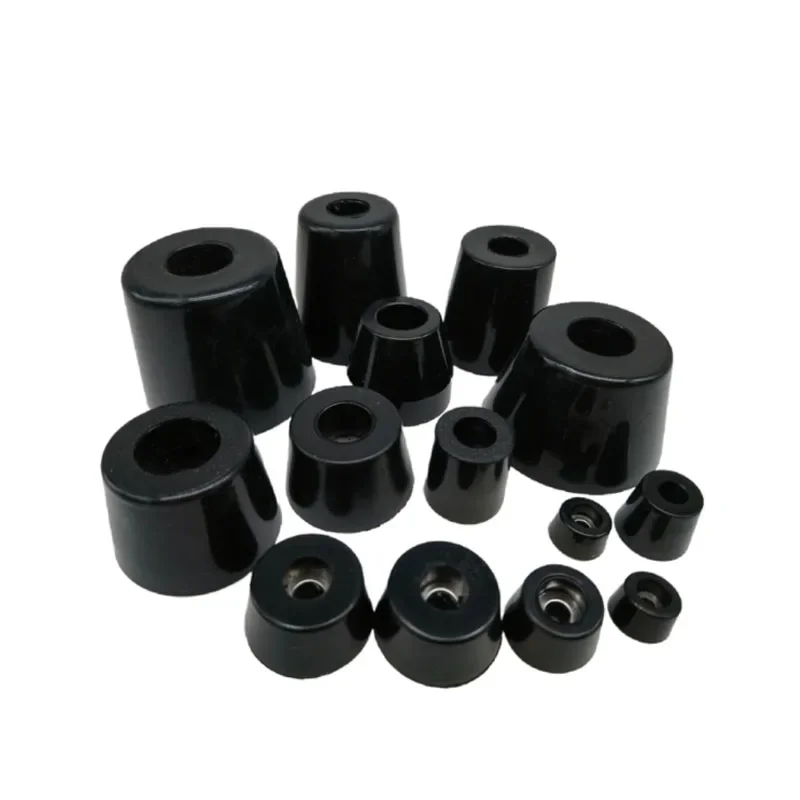 Table Foot Pad Black Foot Pad Rubber Tips Table Box Speaker Furniture Leg Shock Stand Absorber Non-slip With Gasket table foot pad table leg tips