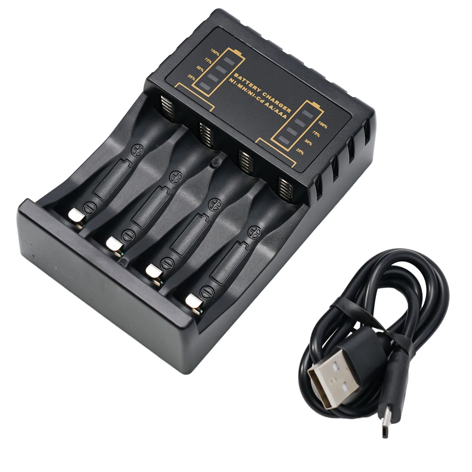 

Intelligent Battery Charger 4 Slot For AA AAA DC 5V/2A NI-CD NI-MH Rechargeable Batteries Low Voltage Battery Charger 4 Slots