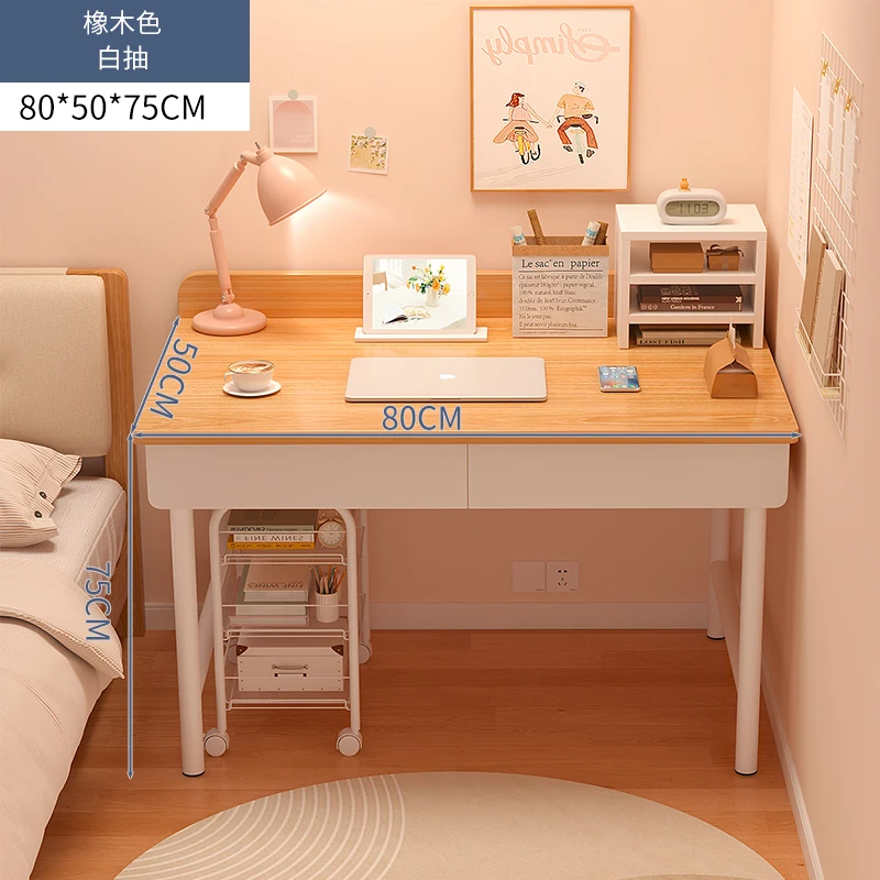 White Bed Table Laptop Computer Desk Storage Study Girl 1 Shaped Organizers Desk  Bedroom Women Rangement Bureau Dressing Room - Computer Desks - AliExpress