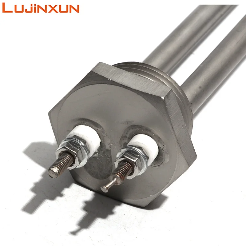 1inch Solar Water Immersion Heater BSP/NPT DC12/24/36/48V 304SUS Heating  Element with Nut 200mm Length 300W/600W