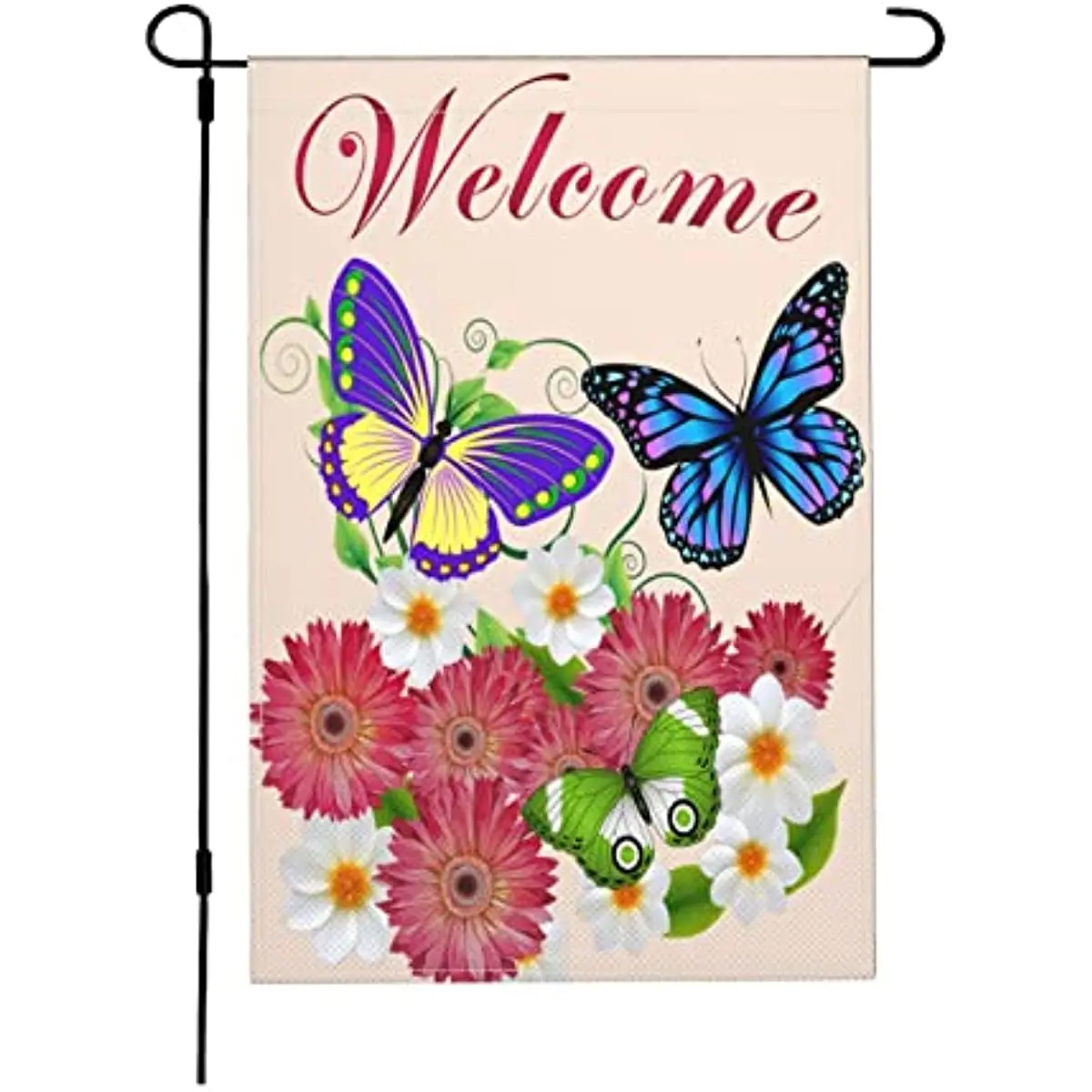 

New Butterfly Garden Flag Double Sided for Outside Welcome Home Decoration Outdoor Garden Patio Yard Lawn Flag 12×18 Inch