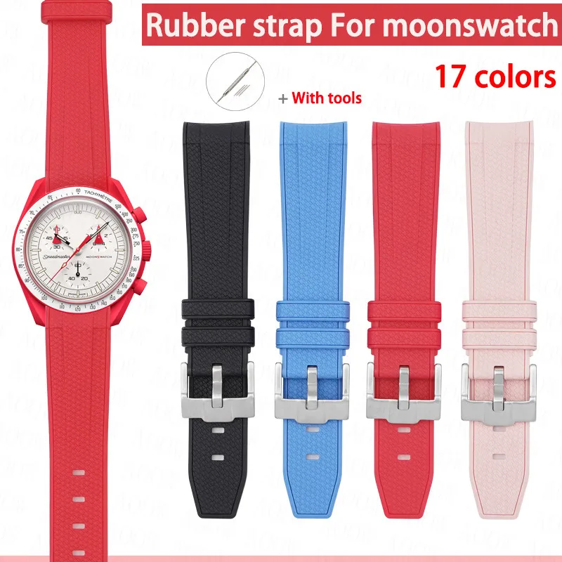 Cinturino In Gomma Per Moonswatch Rolex Omega X Swatch Joint Constellation Sport Impermeabile Cinturino Per Orologio Da 20Mm Cinturino Curvo