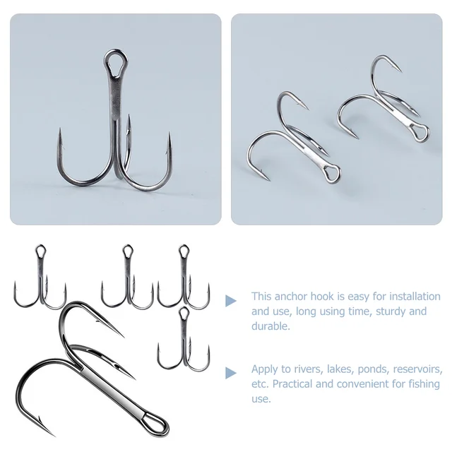 25 Db Kültéri Horgok Horgászat Fémhármas Hordozható Édesvízi Sósvíz Többcél - Image 6