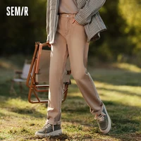Semir 2024 Denim Trousers Men Spring New Style Exquisite Embroidered Washed And Distressed Loose Straight Pants 2