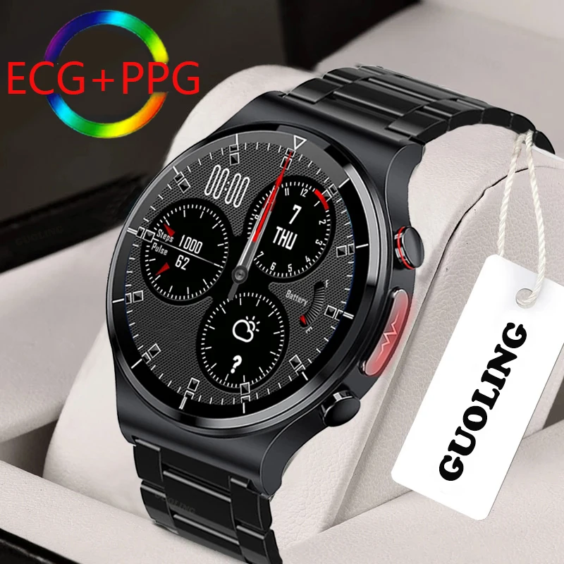 2022 New Ecg+ppg Smart Watch Men Blood Pressure Heart Rate Watches Ip68