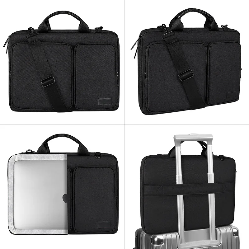 Prova de Choque Laptop Bolsa para Air Pro Ombro Breve Bolsas Notebook Sleeve hp 13 hp 15 133 em 14 em 156 em 16 em à - Imagem 3
