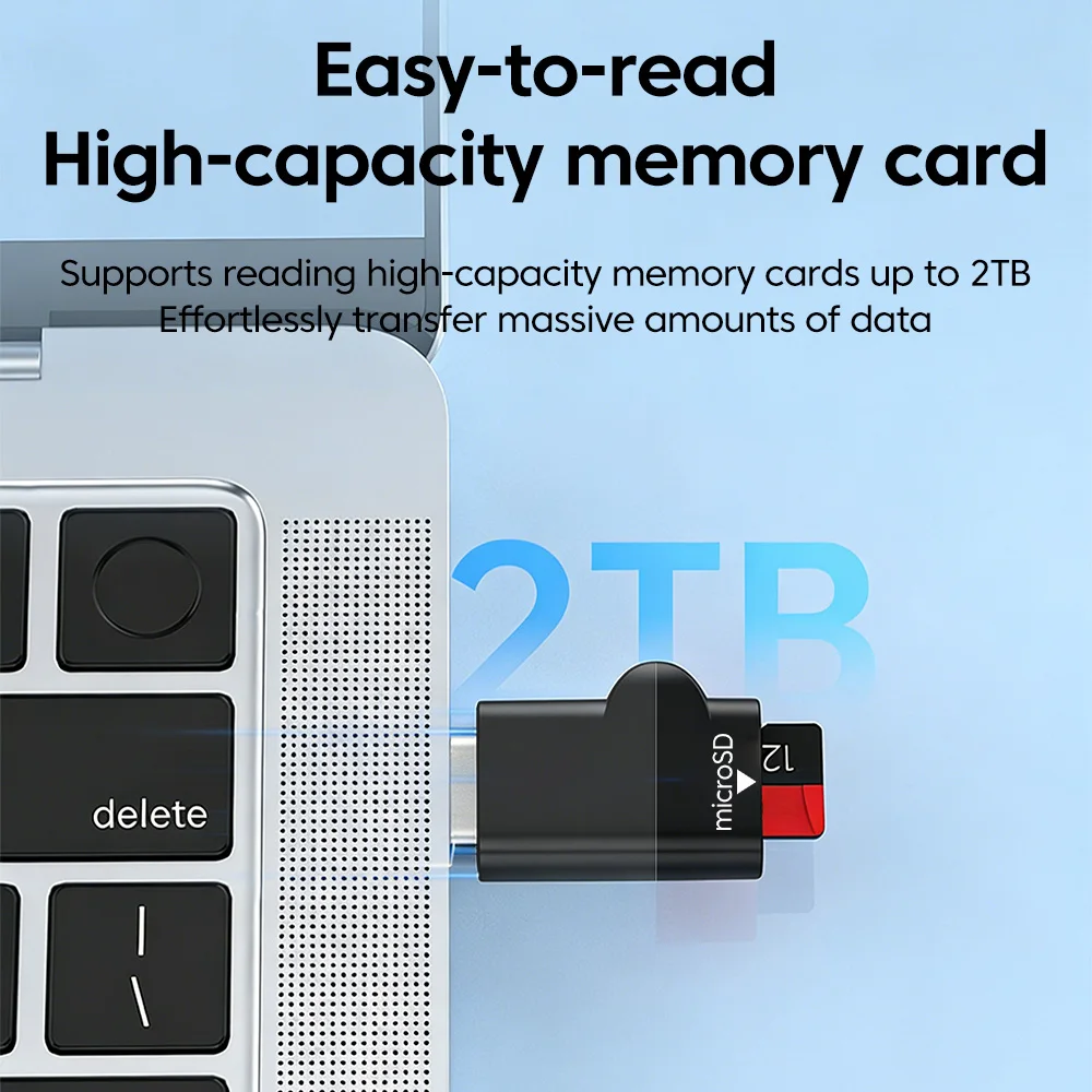 타입 C3.0 TF 카드 리더 USB3.0 고속 전송 USB C 타입 남성-여성 TF 메모리 카드 리더 어댑터 (아이폰, 화웨이 태블릿용)