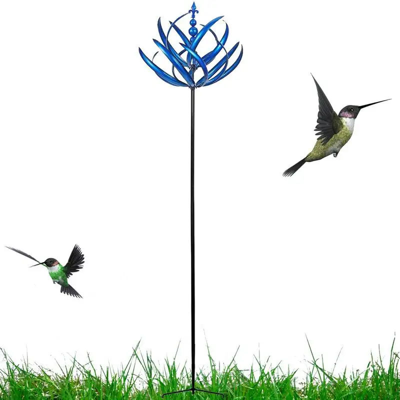 

Wind Sculpture Spinner Rotating Sculpture Windmill Harlow Reusable Iron Windmill Gardening Plug Wind Spinners Garde Decor For