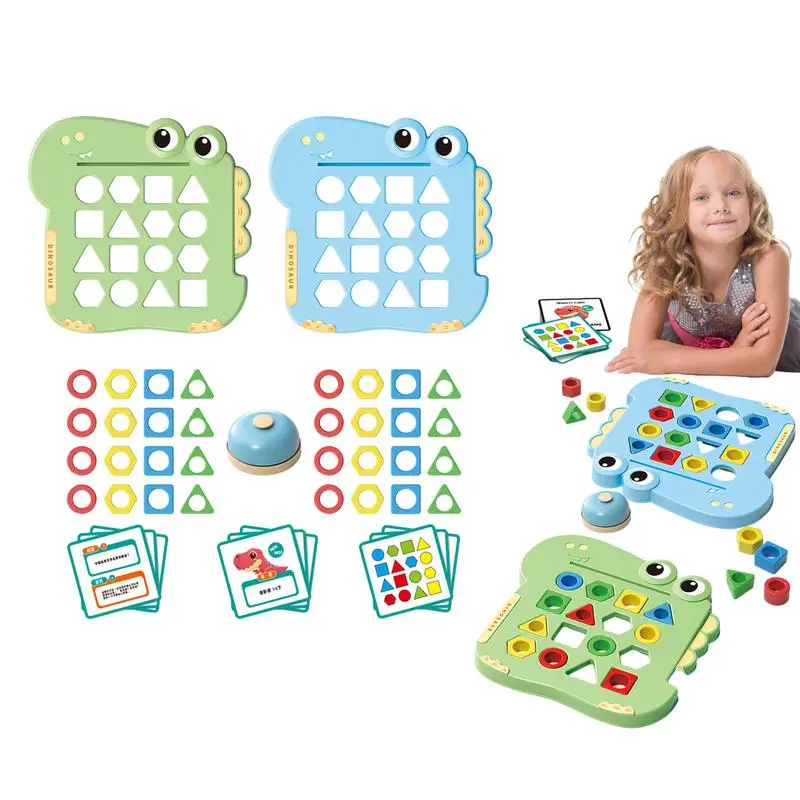 

Toddler Matching Game Dinosaur Puzzle Board Montessori Toys Educational Toys Board Games Geometric Shapes Shape Sorting Fine