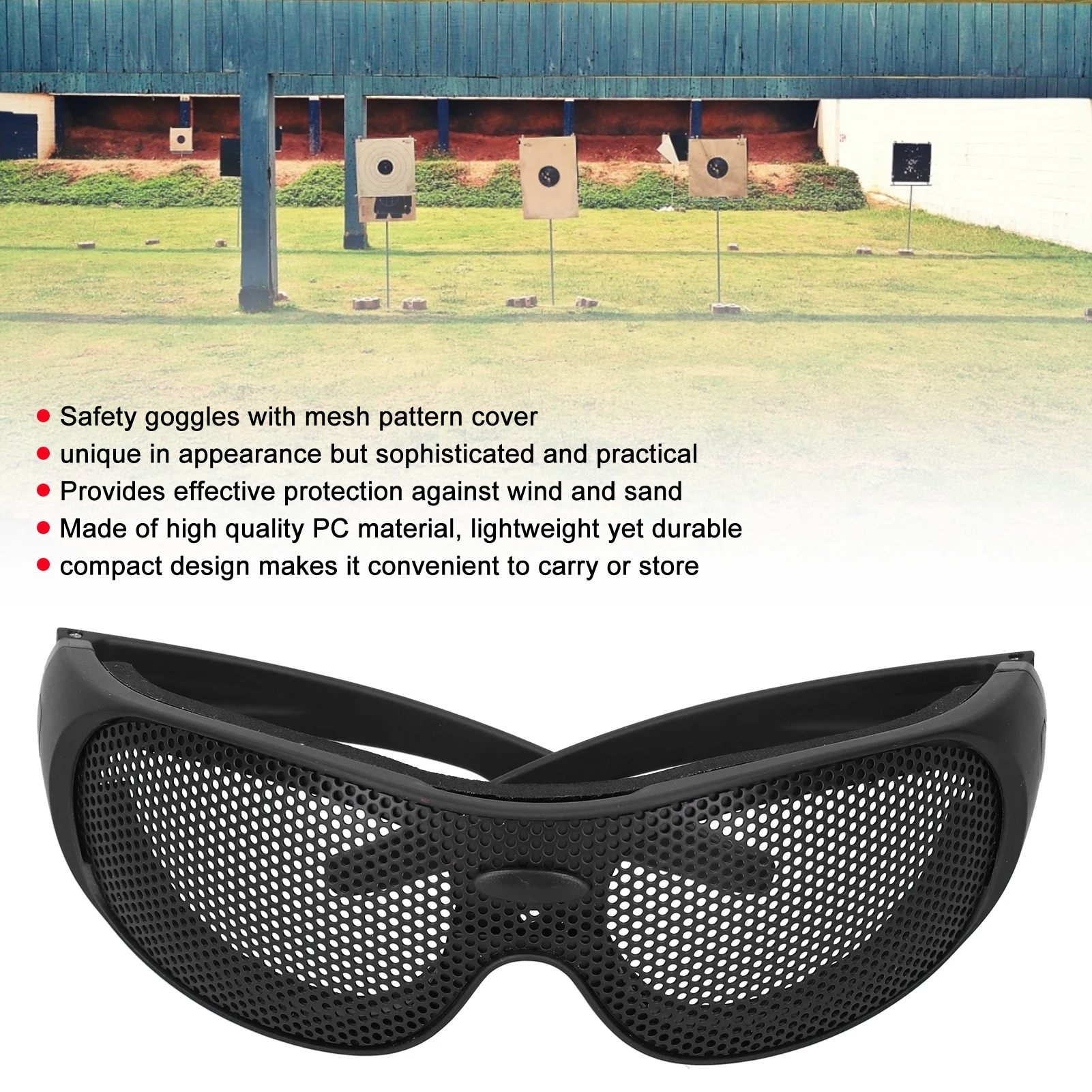 Impact Resistant Glasses Safety Goggles Iron Mesh Pattern UV400 for Military Fans CS Outdoor Game Safety protective goggles,protective glasses