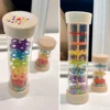 Wooden Rain Sound Tube Instrument,Rainmaker Rain Stick Musical Instrument,Hourglass Music Shaker Toy, Hearing Enlightenment Toy 5