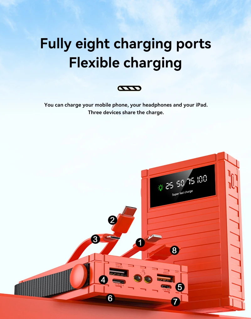 Miniso 2024 신제품 핫 30000mAh 컨테이너 충전기 보조배터리, 22.5W 미니 휴대용 대용량 보조베터리, 다양한 휴대폰용