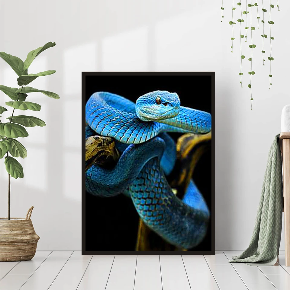 Diamond Painting Snake Cross Stitch Picture Rhinestones Diamond Embroidery Animal Mosaic Handicraft Home Decor Gift diamond painting diamond painting accessories