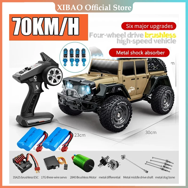 

SCY 1:16 4x4 Off Road Rc Car 4WD Brushless Remote Control Truck 70KM/H or 50km/h High Speed Drift Cars Vs Wltoys 124016 Toys