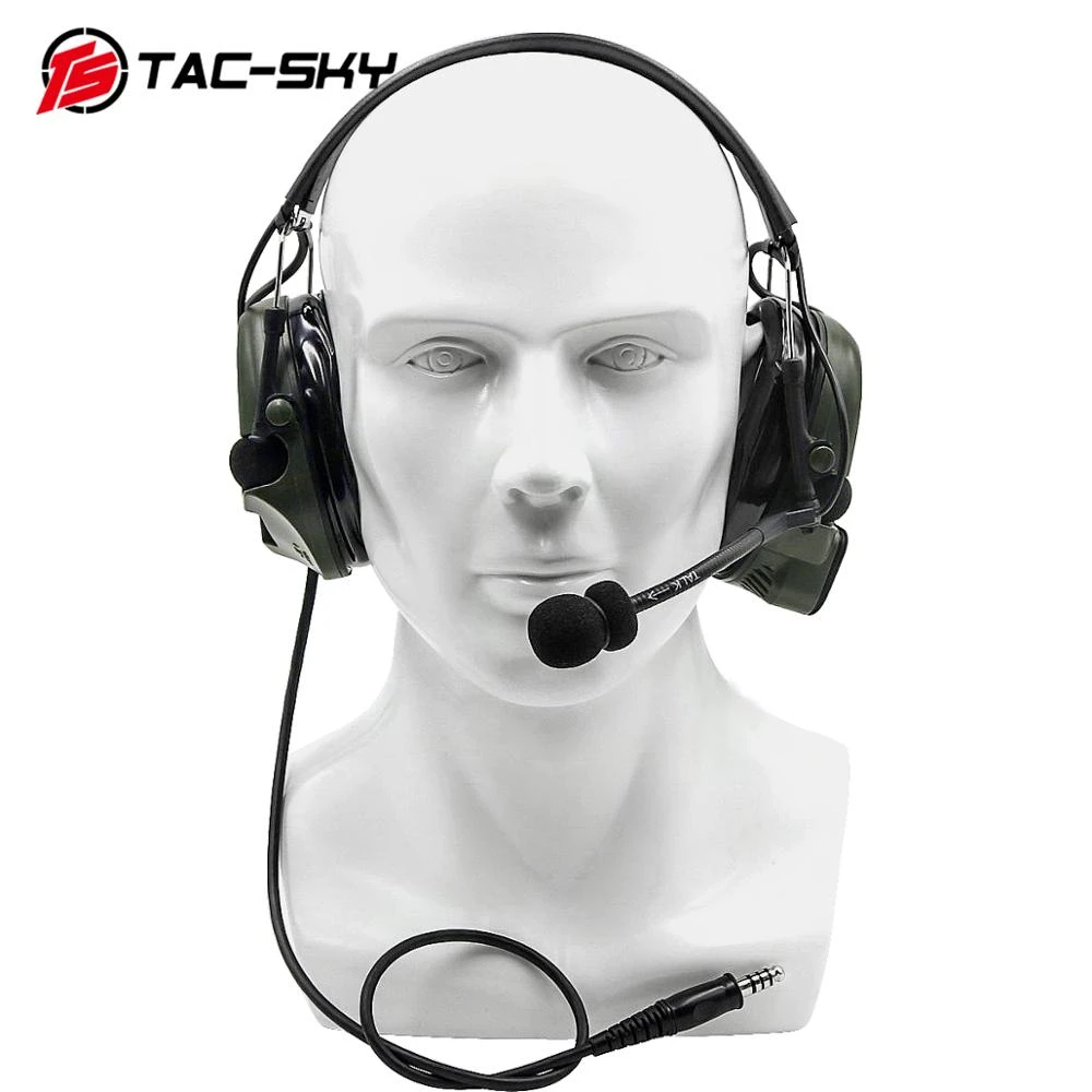 TS TAC-SKY COMTAC I Silicone Earmuffs Noise Reduction Pickup Shooting  Tactical Headset Comtac Headset