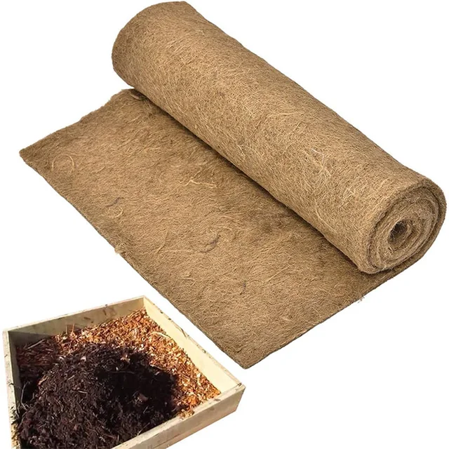 30X60 Cm Komposzt Szőnyegek Barkács Kézműves Mezőgazdasági Kerti Tenyésztési Hibaszekrény Gyomirtó Jute Ruhák Vetőmag Háló Tartozékok