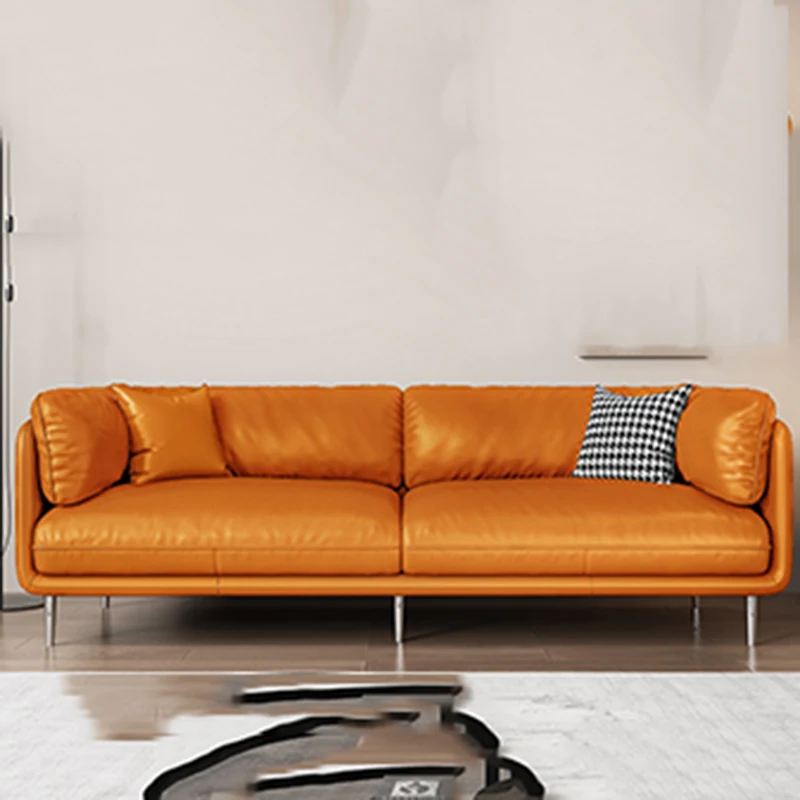 

Оранжевый человеческий современный диван, модульный натуральный Европейский простой диван, домашняя мебель