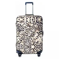 Custom Tropical Wild Animal Leopard Skin Leather Texture Suitcase Cover Washable Travel Luggage Covers for 18-32 inch 4