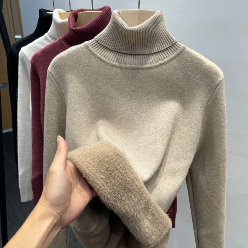 Women's Windproof Turtleneck Jumper with Lined Design | Ideal for Autumn/Winter