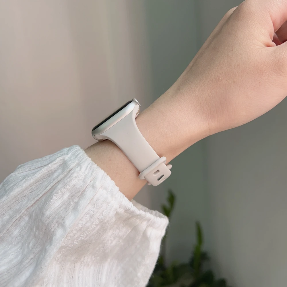 Silicone Loop Strap for Women - Durable Rubber Watch Band Replacement