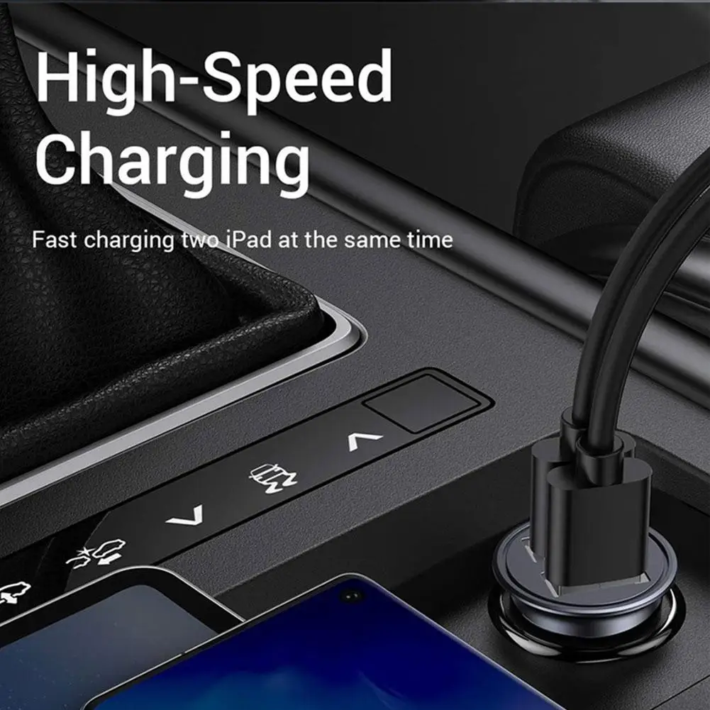 Dual USB Car Charger 2 Ports Cigarette Lighter Adapter Charger USB Power Adapter  For IPhone 12 Car Phone images - 6