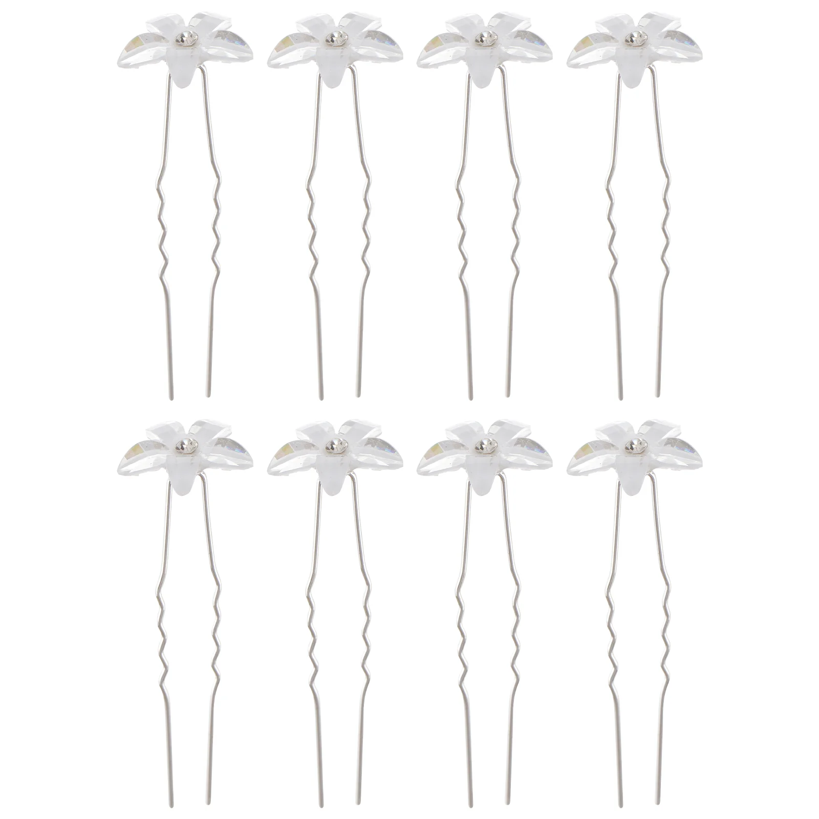 

8 Pcs Wedding Girl Miss Rhinestone Bobby Pins Hair Barrettes Clips for Brides Women Girls