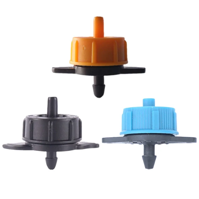 100pcs Pressure Compensating Drip Emitters 2L/4L/8L Adjustable Drippers for Garden Lawn Drip Irrigation