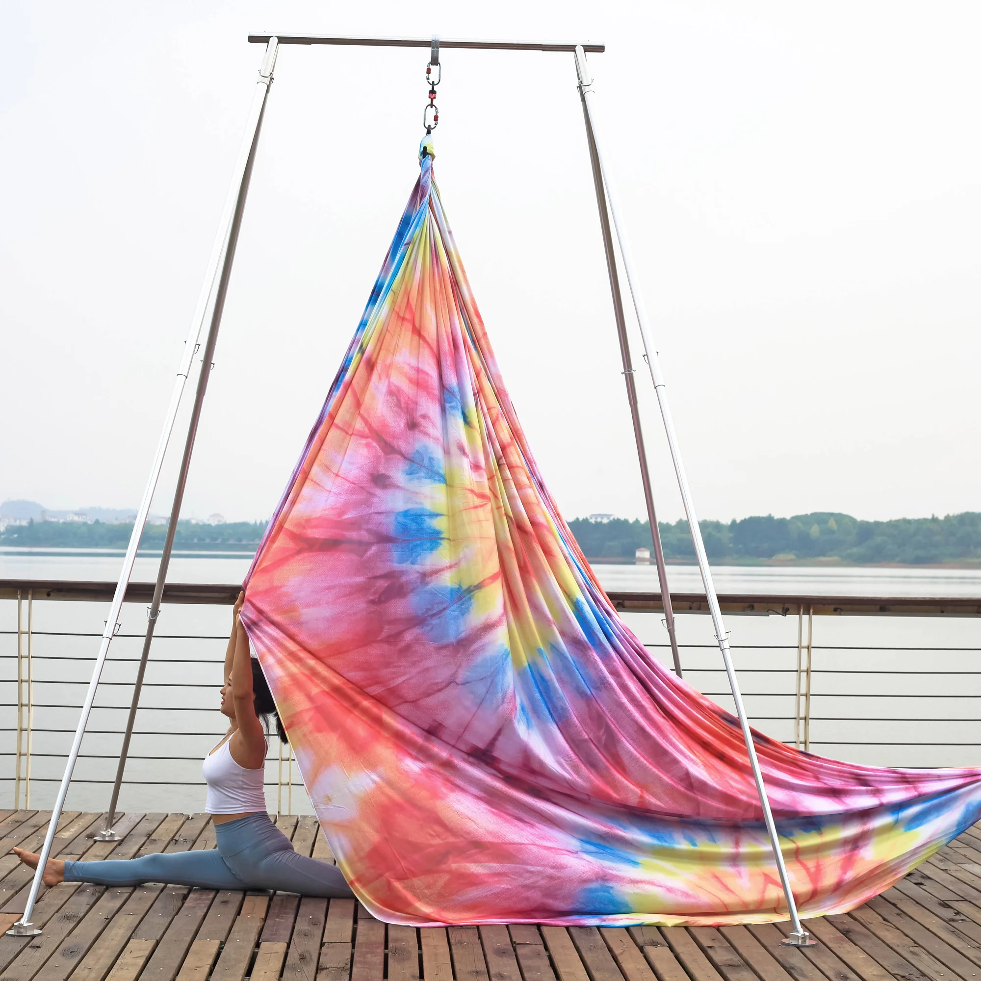 7 Meters Aerial Silks Colorful Fabrics Aerial Yoga Hammock Swing Anti Gravity Fitness Yoga Strap For Gym Home Outdoor