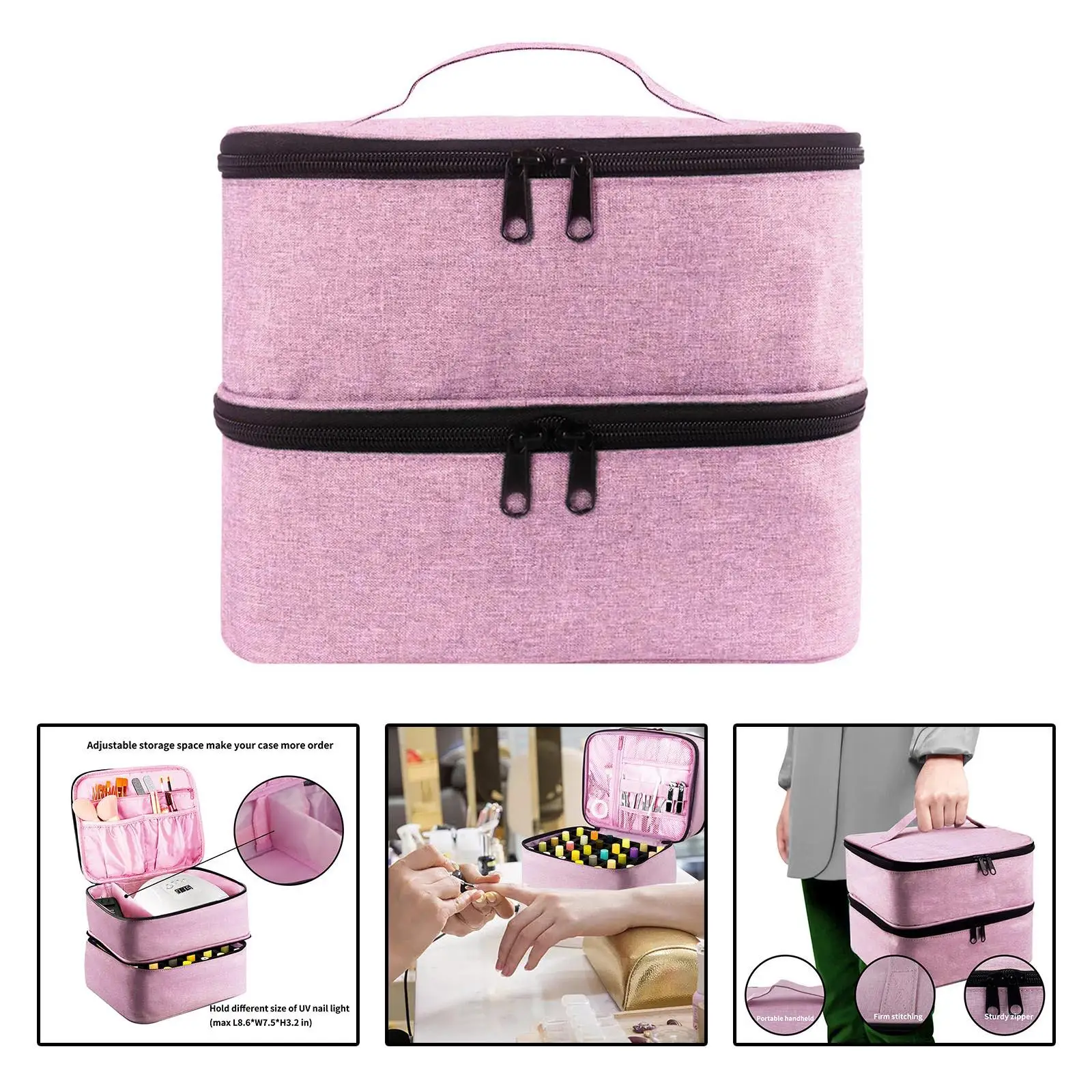 Nail Polish Storage Bag Portable Box Nail Dryer Case for Cosmetic Lipstick