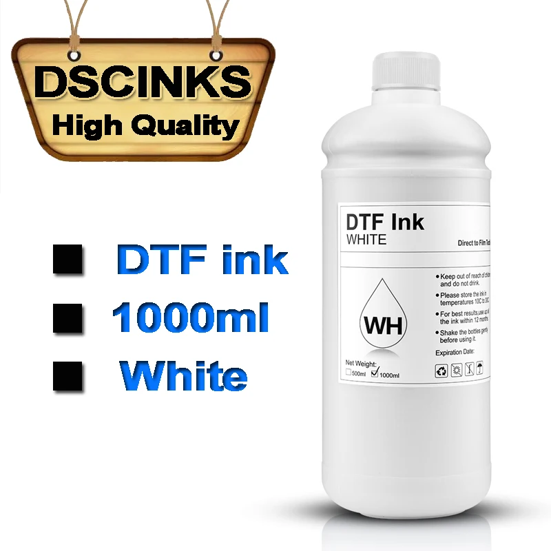 

1000ML DTF ink for direct transfer film for PET film all desktop & large format DTF printer BK C M Y WH color availble