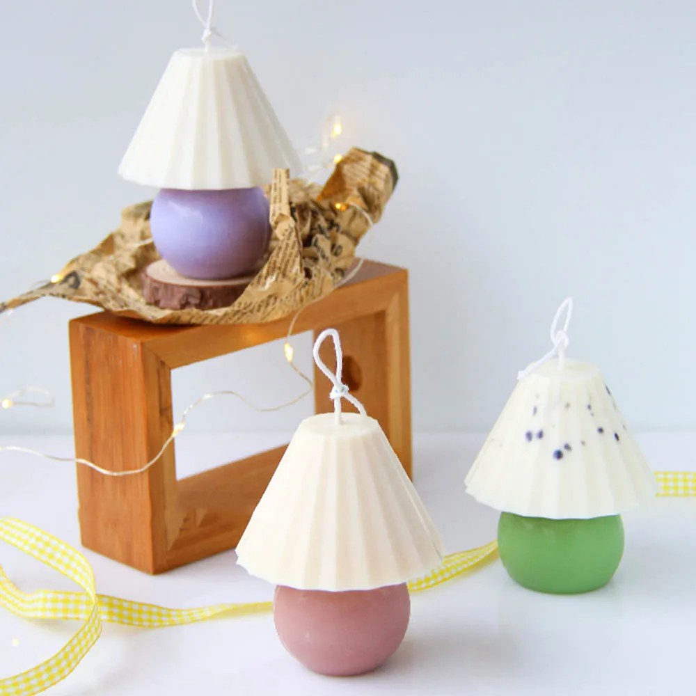 

Cute Mini Table Lamp Candle Acrylic Mold DIY Geometry Candle Making Soap Plastic Mould Christmas Gifts Craft Supplies Home Decor