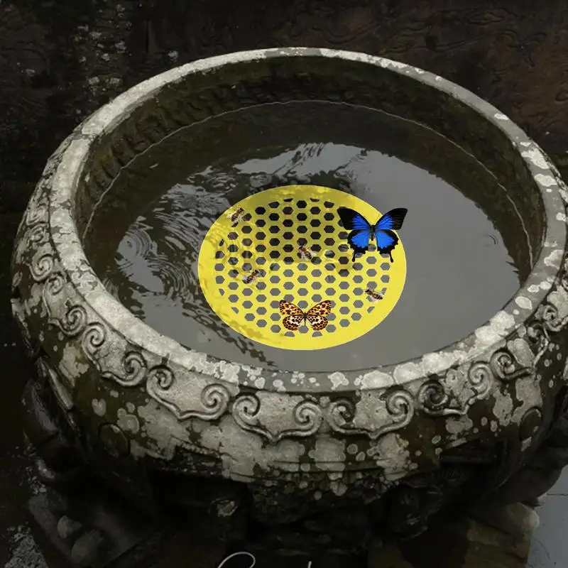 Bee Butterflies Waterer Station Bee Drinking Station Feeding Island Honeycomb Feeder Drinker Island Tray For Outdoor Garden