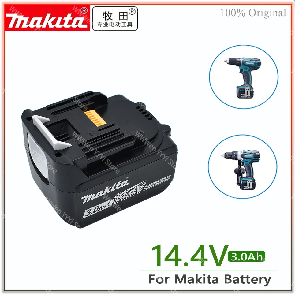 

3000mAh Original makita 14.4V BL1440 BL1430 196875-4 194558-0 195444-8 3.0Ah 14.4V Makita rechargeable battery for LED indicator