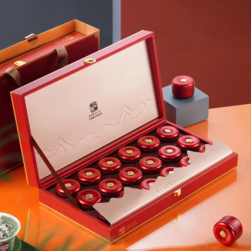 

12 18 Cans Small Jar Tea Storage Box Luxury Tea Container Organizer Boxes Creative Tieguanyin Storage Jars Packing Gift Box