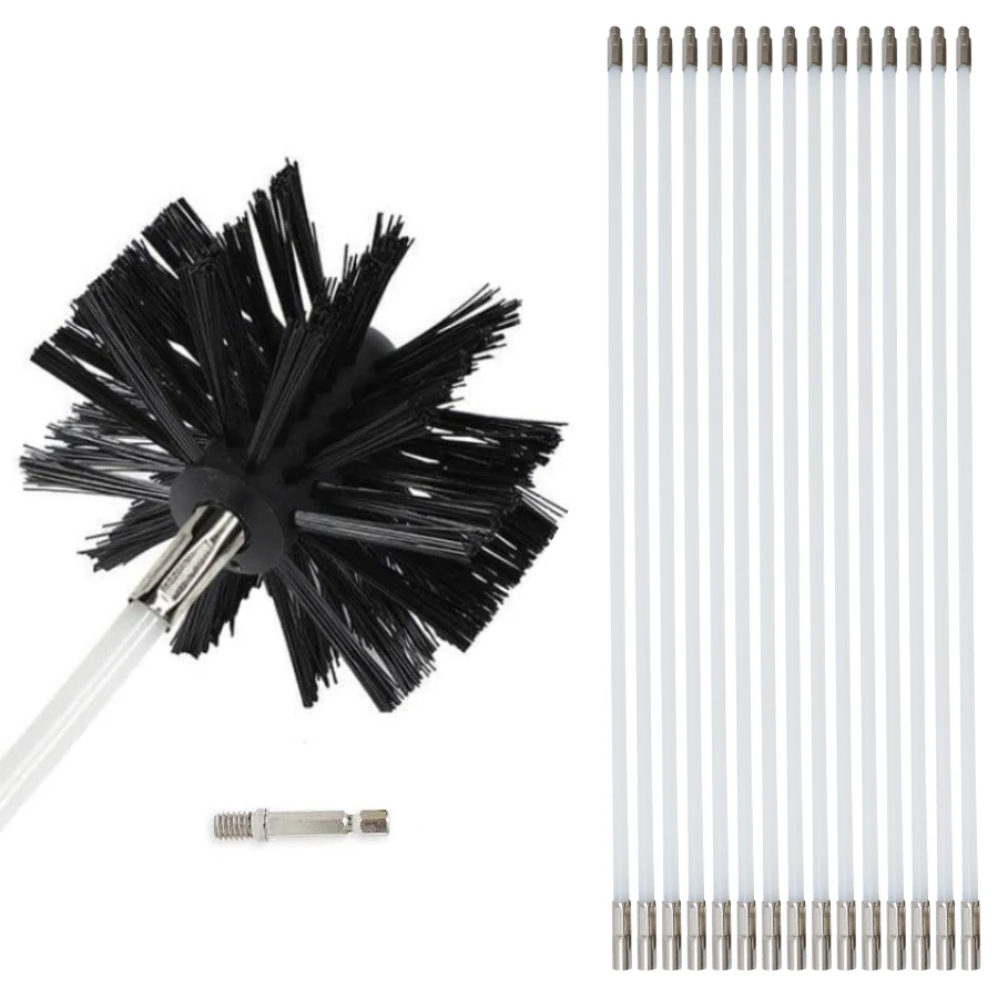 HardPolesRotaryChimneyBrushLongHandleRodForCleanChimneyDryer