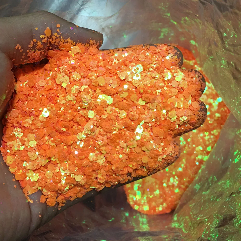 Nail decoration 10g holographic mixed hexagon glitter flakes