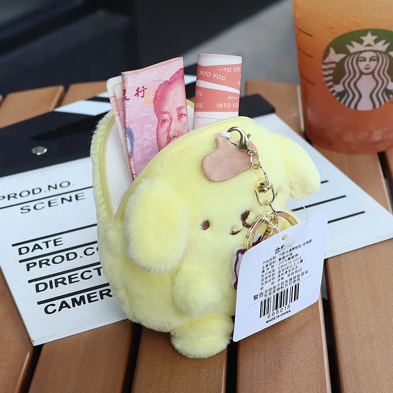 Plush Toys Plush Coin Purse Plush Keychain Plush Key Chain Cartoon Cute Sanrio Melody Plush Purse Keychain Hello Kitty Coin Purse Cinnamoroll Plush Pendant Soft Stuffed Toy for Girl