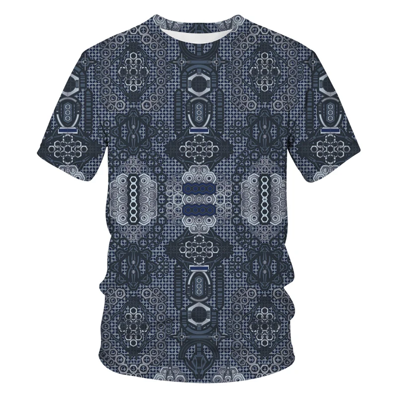 

Tide Fashion Summe Streak Picture Men's T-shirt Casual Print Tees Hip Hop Personality Round Neck Short Sleev Quick-Dry Tops