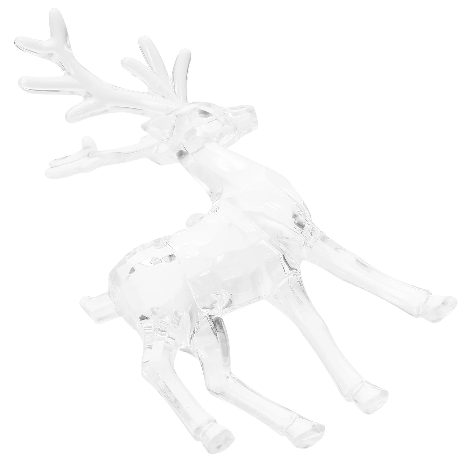 

Acrylic Deer Figurines Christmas Elk Clear Christmas Reindeer Ornaments Elk Statues Party Deer Dinner Tabletop