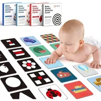 Baby Visual Stimulation Card Montessori Toys Black and White High Contrast Flash Cards Learning Educational Toys for Baby Gifts 1