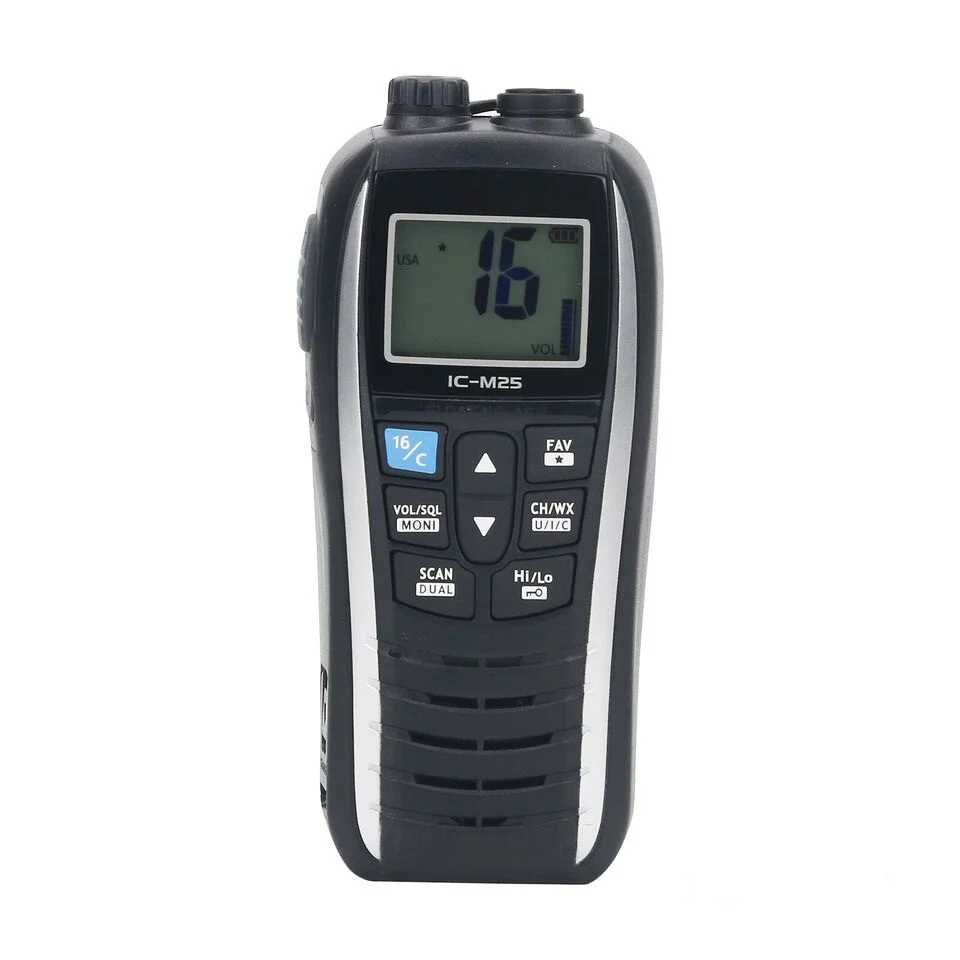 IC-M25 5W Portable Marine Radio VHF Handheld LCD Lightweight Waterproof marine radio