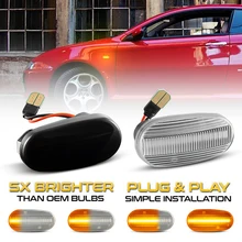 

2Pcs Dynamic LED Side Marker Lights Sequential Turn Signal Blinker Indicator Lamps For Alfa Romeo Mito 147 GT For Fiat Bravo
