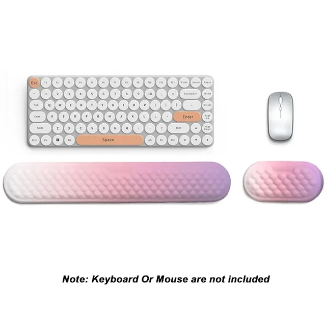 Keyboard Wrist Rest Pad Soft Memory Foam Mouse Pad Wrist Support Cushion Pain Relief Ergonomic Computer Mousepad for Home Office