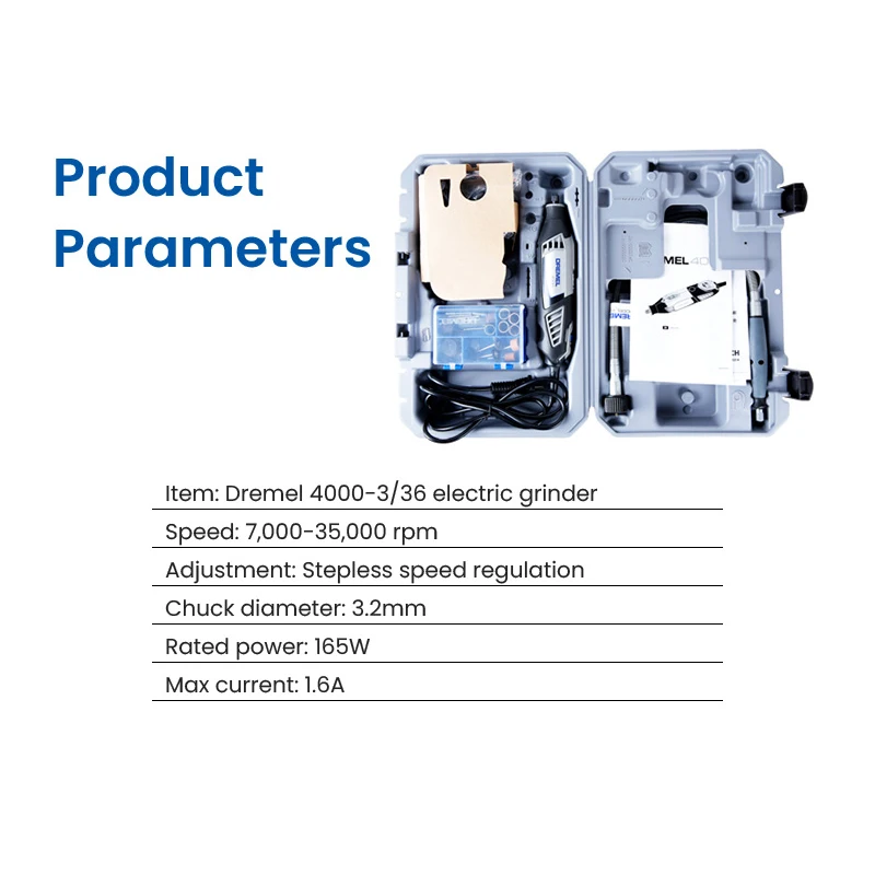 Multipropósito Dremel 4000+ 3 Acoples Y 36 Acc + Maletín - Vultec